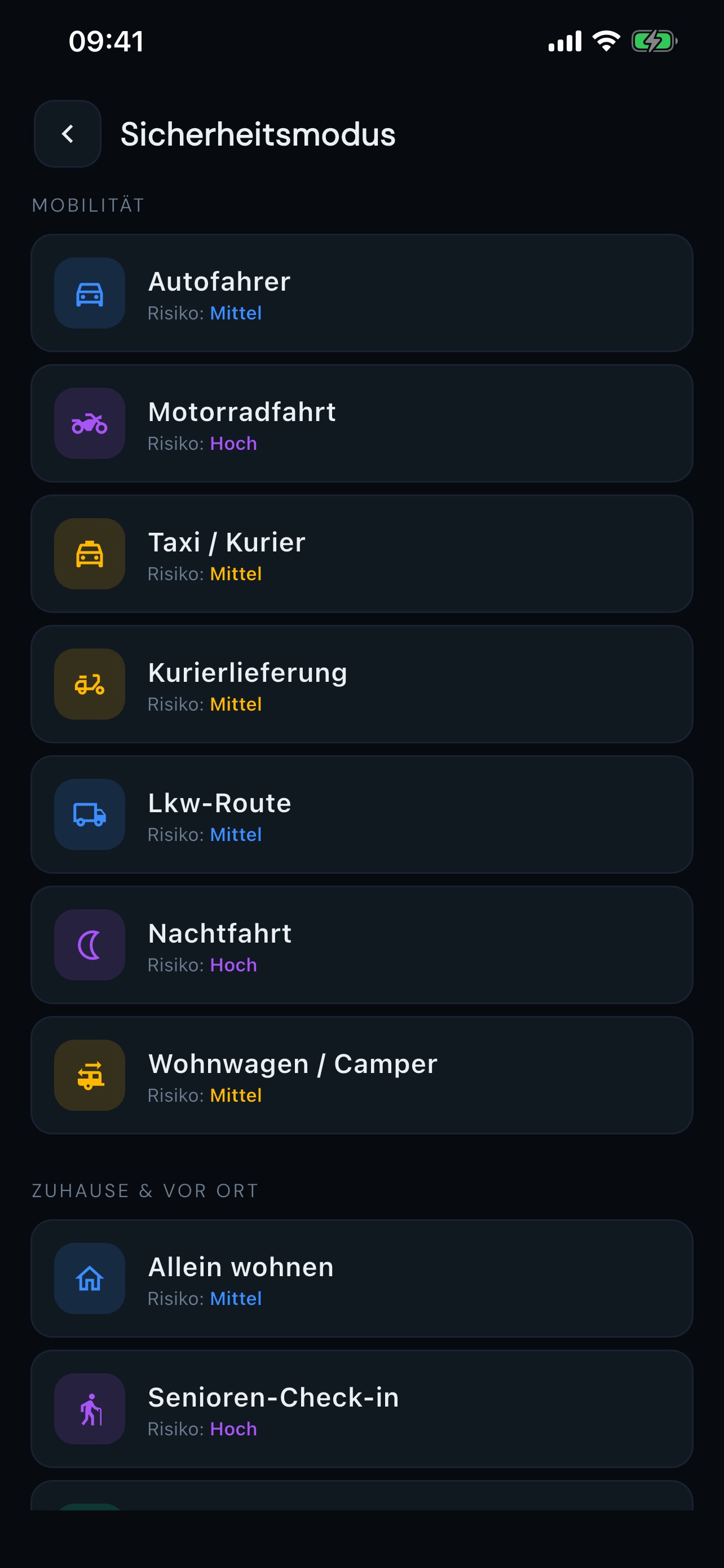 Sitzungsmodi