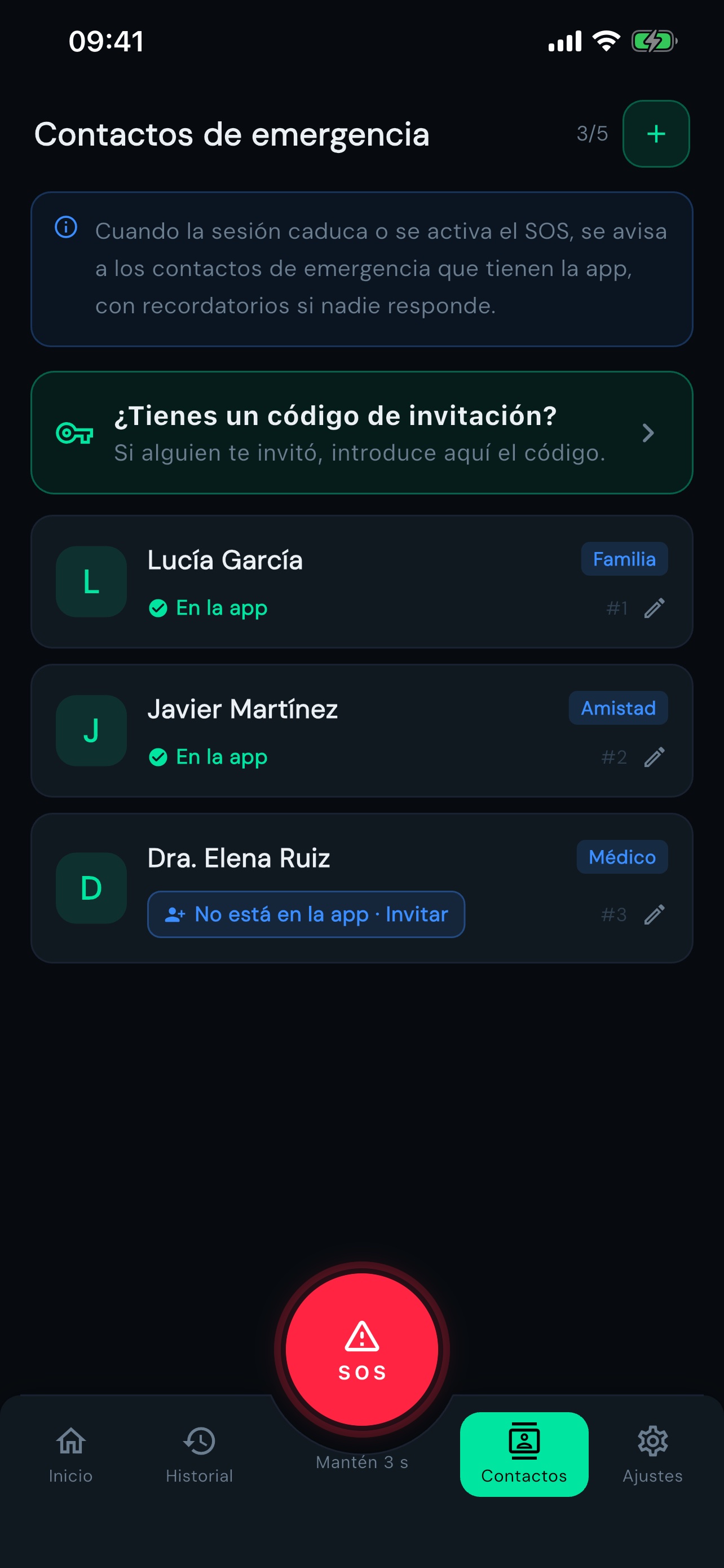Contactos de emergencia