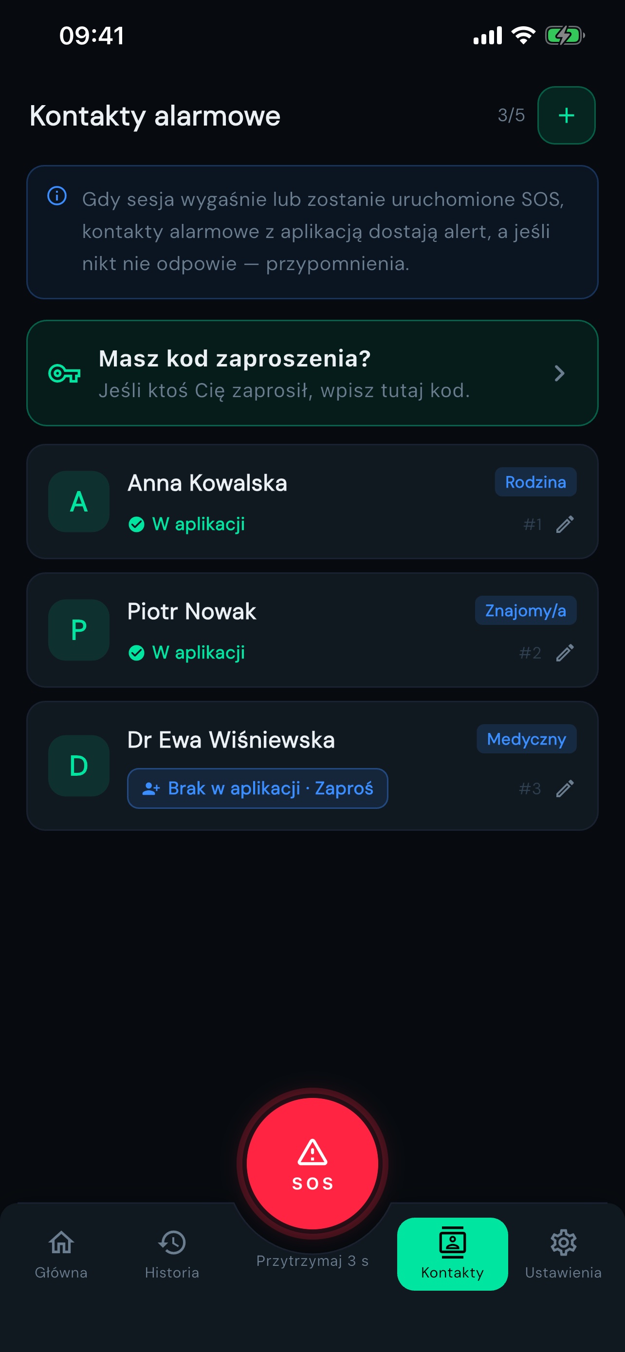 Kontakty alarmowe