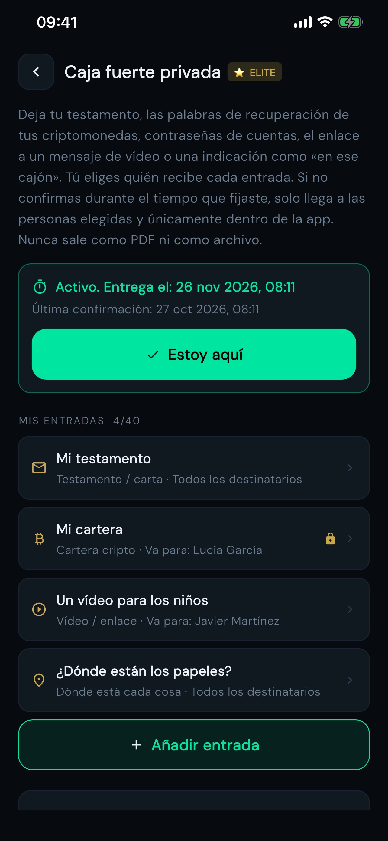Caja fuerte privada