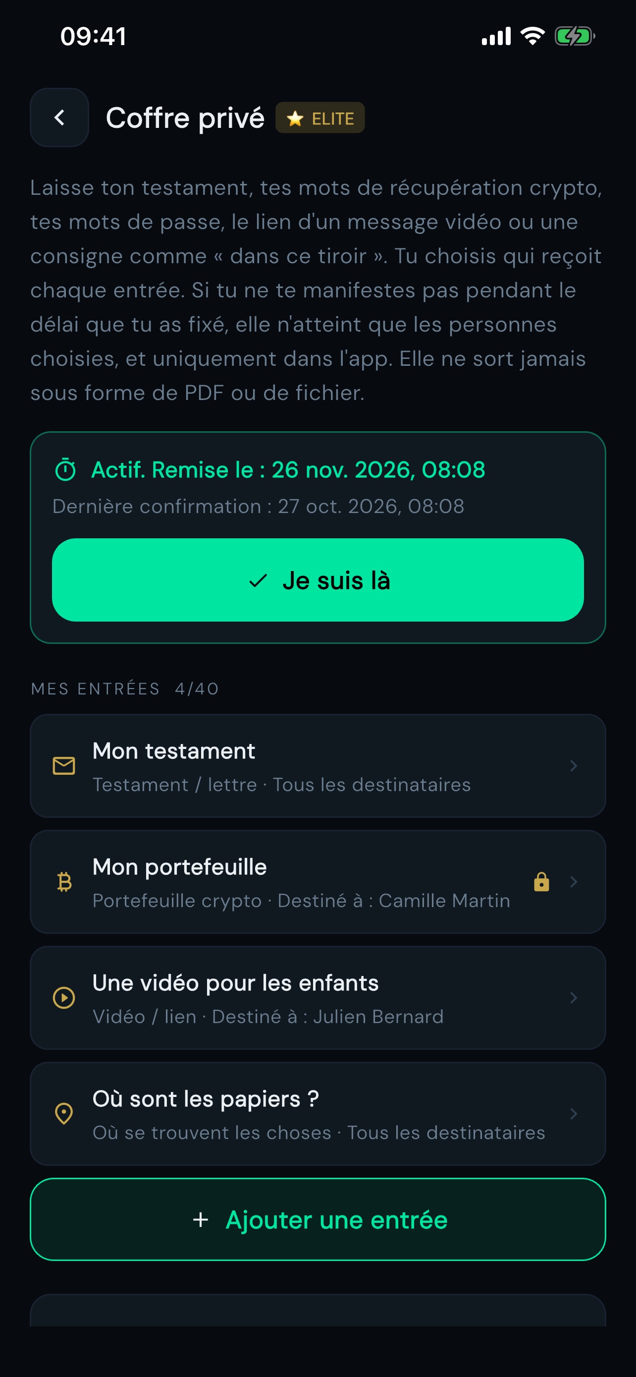 Coffre privé
