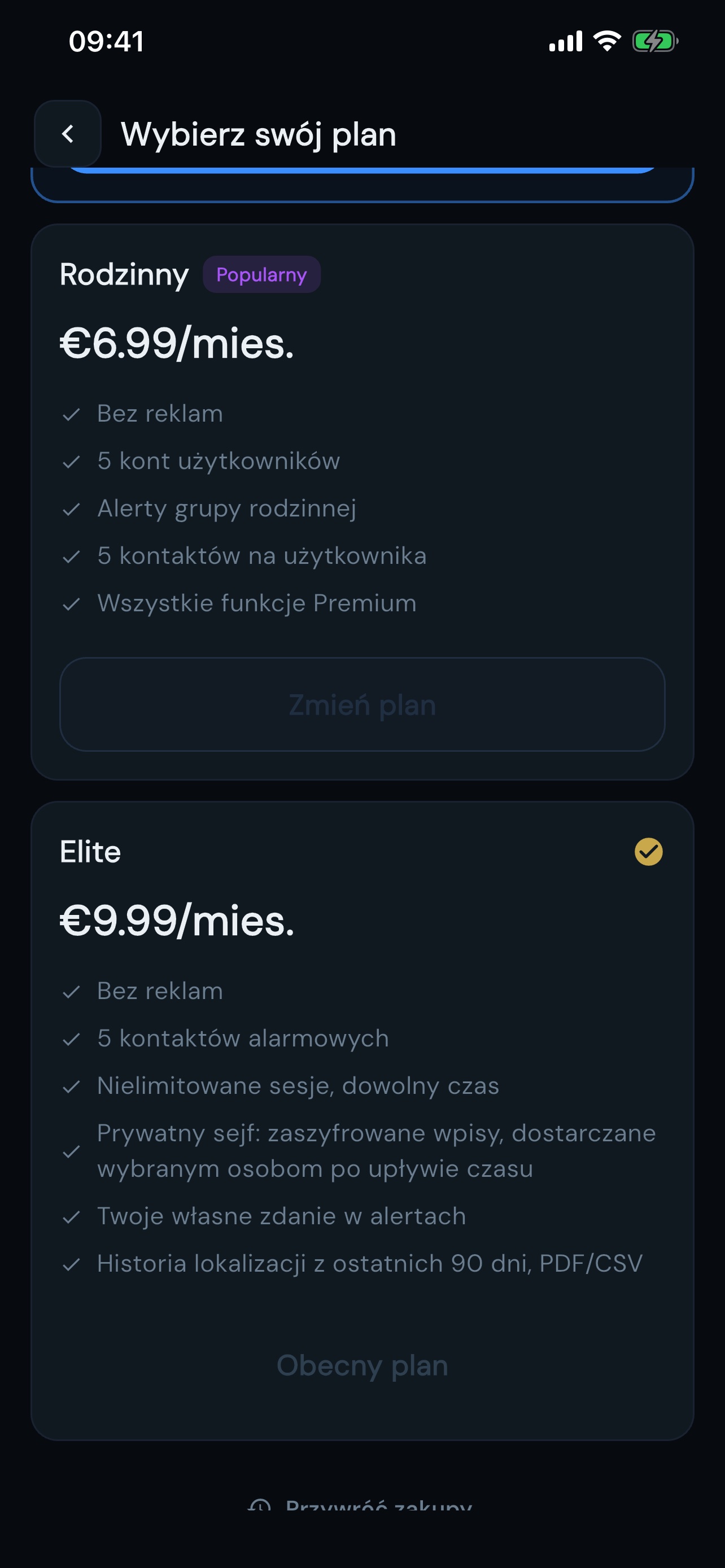 Plany subskrypcji